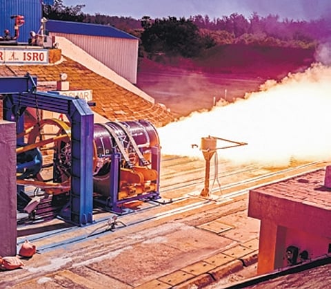 Static test of Kalam-250 at Satish Dhawan Space Centre
