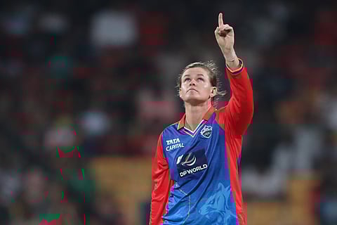 Jonassen became the first player to take three wickets in three consecutive WPL games