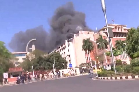 A fire broke out on the third floor of the MP secretariat building