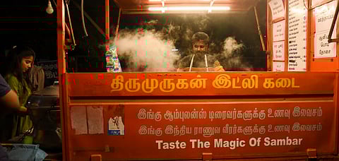 Karthikeyan (32) and his wife Manisha (27) have been running a food van for more than three years at Kattur in Tiruchy