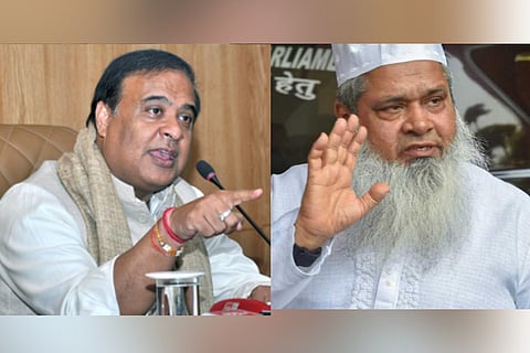 Assam CM Himanta Biswa Sarma , AIUDF chief Badruddin Ajmal