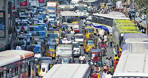 Warangal bus stop causing congestion