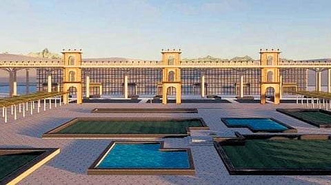 The blueprint of the new terminal building at Kadapa Airport