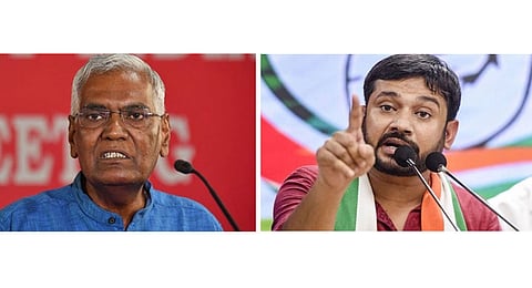 D Raja and Kanhaiya Kumar