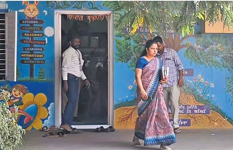 District Education Officer (primary schools) Punitha Anthonyammal and officials held an inquiry with the school management on Tuesday.