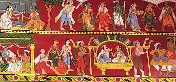 Cheriyal painting at Secunderabad Railway Station | Vinay Madapu