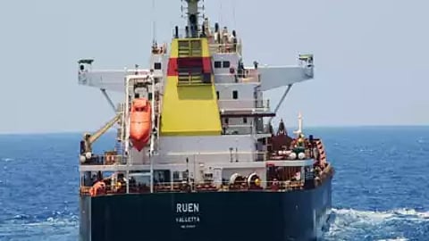 The Navy seized former Maltese-flagged merchant vessel (MV) Ruen on Saturday around 2,600 km off the Indian coast in a well-calibrated operation