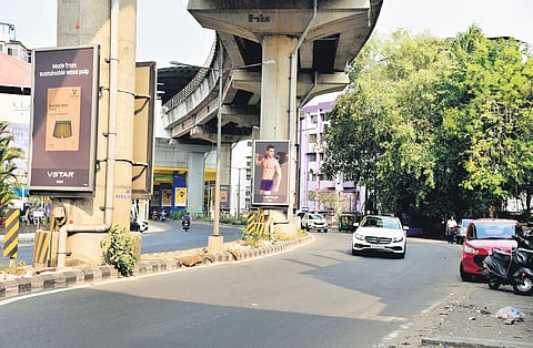 The spot near the Elamkulam metro station where accidents have been
frequent in recent times