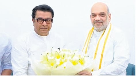 MNS chief Raj Thackeray and Union minister Amit Shah.