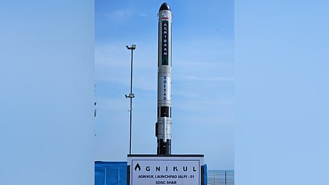 Agnikul Cosmos Private Limited's 3-D printed space vehicle- Agnibaan with single piece engine was slated to be launched on Friday.