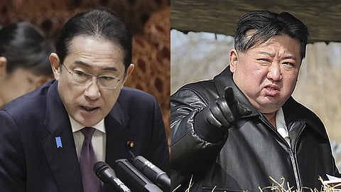 Japanese Prime Minister Fumio Kishida and North Korean leader Kim Jong Un