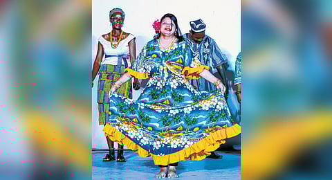 French-speaking participants from EFLU’s International Training Programme participate in a cultural performance during the French festival