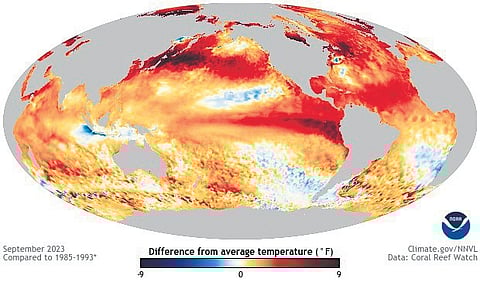The persistence of the El Nino effect during the summer months has been attributed to cause higher temperatures.