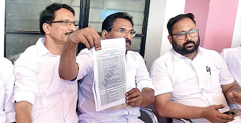 UDF candidate Anto Antony protesting leak of names of booth-level officials