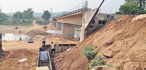 The under-construction Mitkundri-Lahanda bridge in Nuagaon block