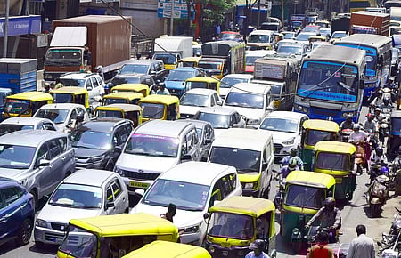 People were stuck in traffic for hours near JC Road