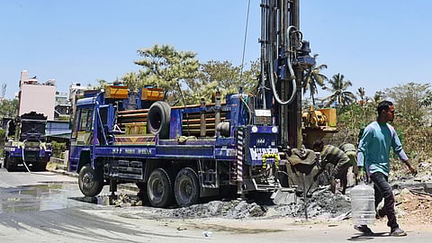 Borewell Drilling work at Kengeri Constituency in Bengaluru, 2024. Image used for representative purposes only.