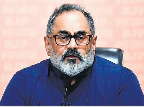 NDA candidate in Thiruvananthapuram, Rajeev Chandrasekhar.