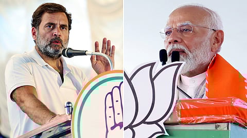 Congress leader Rahul Gandhi and Prime Minister Narendra Modi.