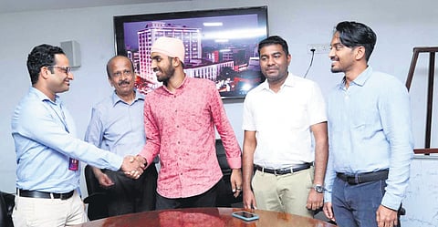 Abhinath thanked doctors at the Medical Trust Hospital, Kochi.