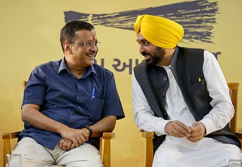 Arvind Kejriwal and Bhagwant Mann
