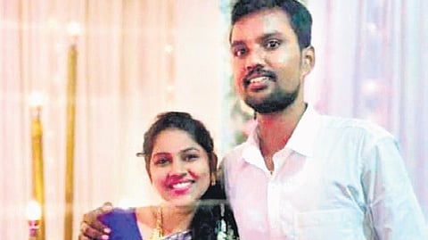 Vimal Raj with his wife Vaishali