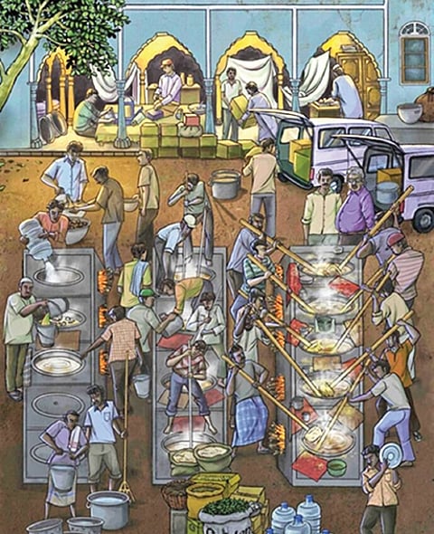 Artwork by Orijit Sen from Kalakriti Art Gallery collection