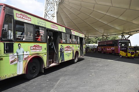 Following a high court directive, the Corporation has directed all its branches to remove advertisements placed on the topside glass panels of its buses.