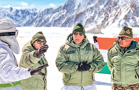 Rajnath in Siachen on 40th anniv of Op Meghdoot