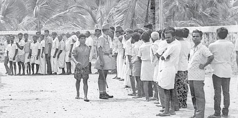 Scenes from polling booths in Kerala