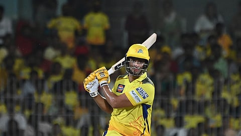 Chennai Super Kings batsman Shivam Dube in action during the 2024 IPL T20 game against Sunrisers Hyderabad at MA Chidambaram Stadium in Chennai on Sunday.