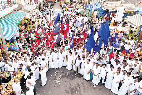 Party cadres campaigning in Salem.