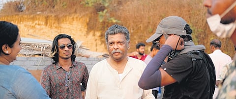 A photo from the set of 'Sambhava Vivaranam Naalara Sangham' (The Chronicles Of The 4.5 Gang)