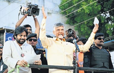 Naidu in an election campaign at Tanuku called upon the people to save the State from the destructive rule of Chief Minister YS Jagan Mohan Reddy.
