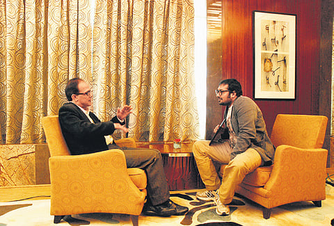 Interviewing director Anurag Kashyap in Delhi for ‘Guftagoo’ in 2012