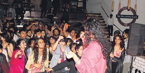 Kinari performing at Nehru Place Social last month