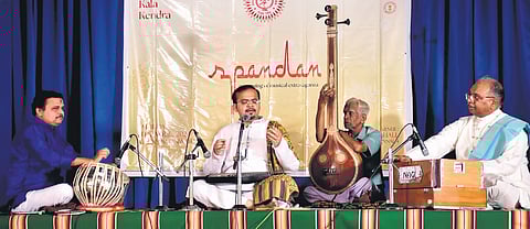 Musical extravaganza by the Pracheen Kala Kendra graced by Iman Das, Hindustani vocalist, M Narmadha, violinist-musicologist, Pt. Chetan Joshi