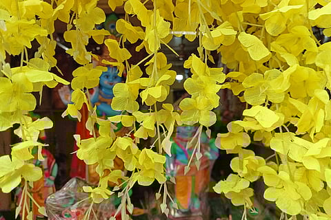 Artificial kani konna displayed at a shop.