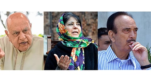Farooq Abdullah, Mehbooba Mufti, Ghulam Nabi Azad