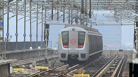 Police teams immediately reached the spot and found that the passenger had already been taken to Hindu Rao Hospital by Metro staff, a senior police officer said.