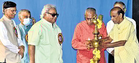 At the inauguration, Ramkumar Ganesan, owner of Shivaji Productions and the event’s guest of honour, presented an AV on ‘Shri Sivaji Ganesan and Theatre’.