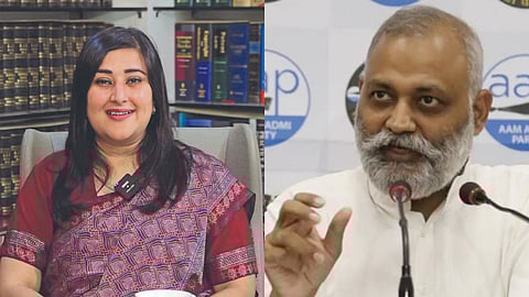 Bansuri Swaraj(R), Somnath Bharti(L)