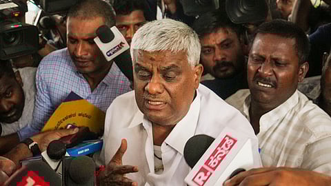 JD(S) MLA H.D. Revanna being brought for a medical check-up at a government hospital in Bengaluru, a day after he was taken into custody by SIT officials in a kidnapping case.