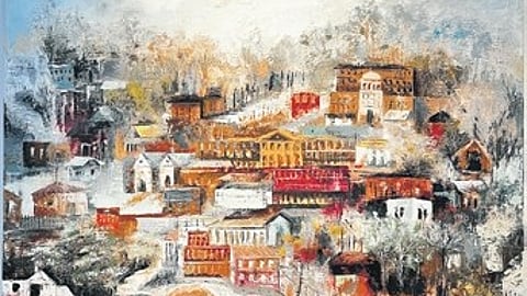 An artwork on display