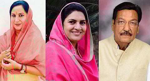 Sunaina Chautala, Naina Chautala, Ranjit Chautala.