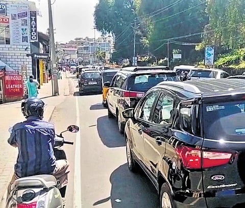Traffic jam at Ooty