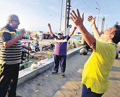 person enjoying a bout of laughter is looked at with envy — as though he has no problems in life.