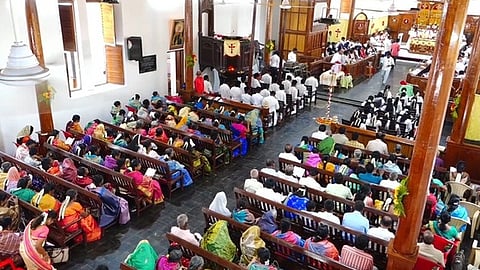 Representational image of mass in a Tamil Nadu church