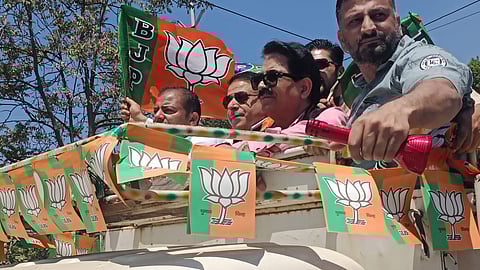 BJP campaigning for the Lok sabha elections in Kashmir Valley