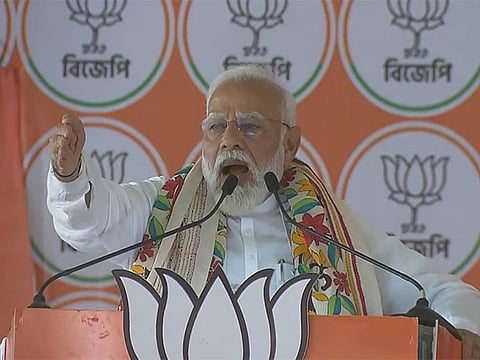 Prime Minister Narendra Modi's remark drew sharp criticism from Chief Minister Mamata Banerjee who said that after taking jobs from people, he is now trying to portray himself as a saviour.